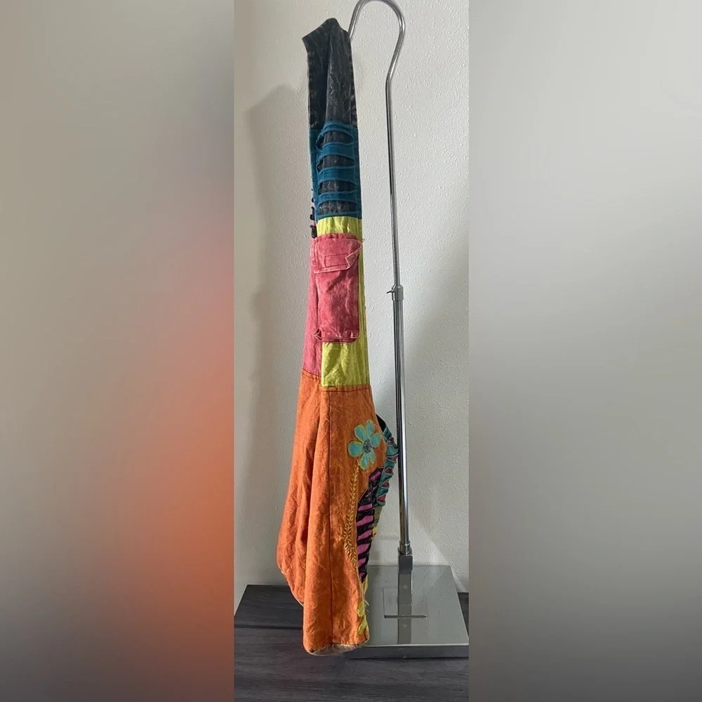 Colorful Patchwork Hobo Bag handmade made in Nepal